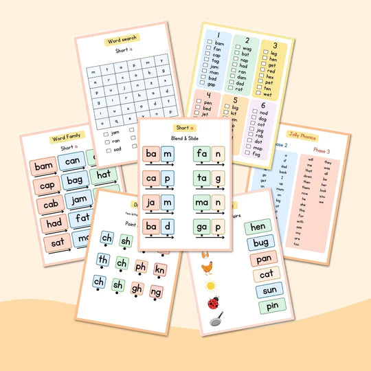 Phonics Practice for Beginners | CVC Words & High-Frequency Sight Words | Fun Reading Activities for Kids | Early Learning & Kindergarten Workbook