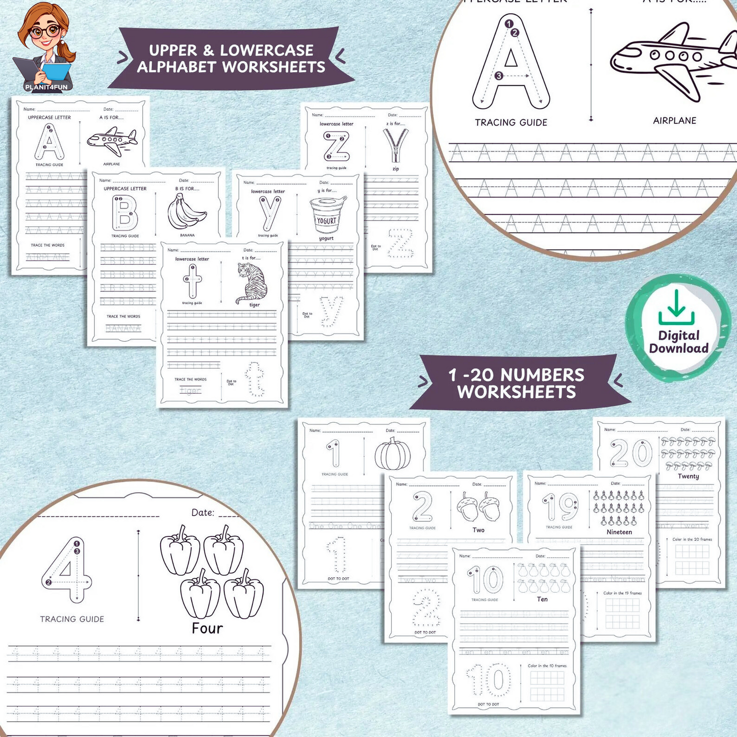 825+ Page Preschool Learning Worksheets Bundle