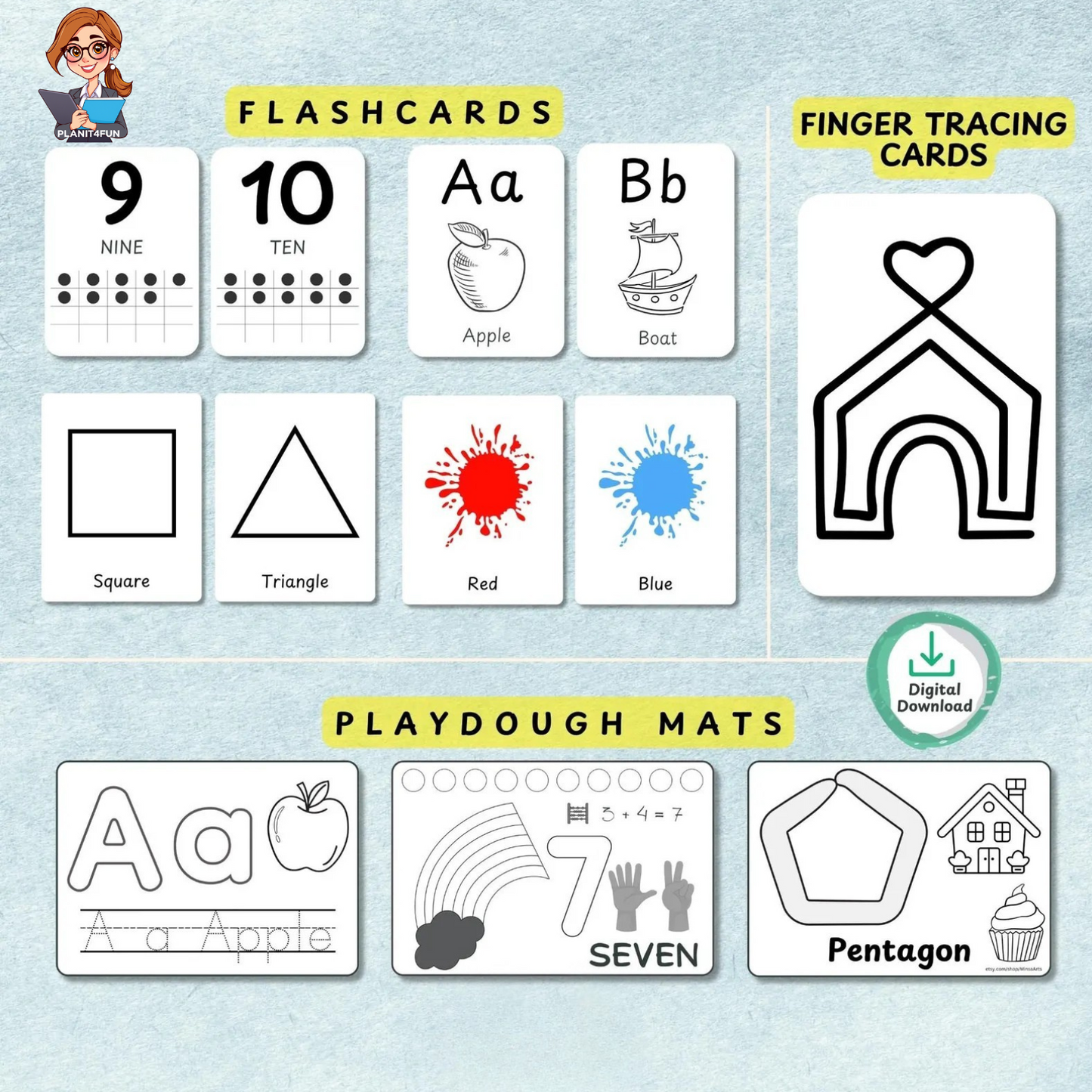 825+ Page Preschool Learning Worksheets Bundle
