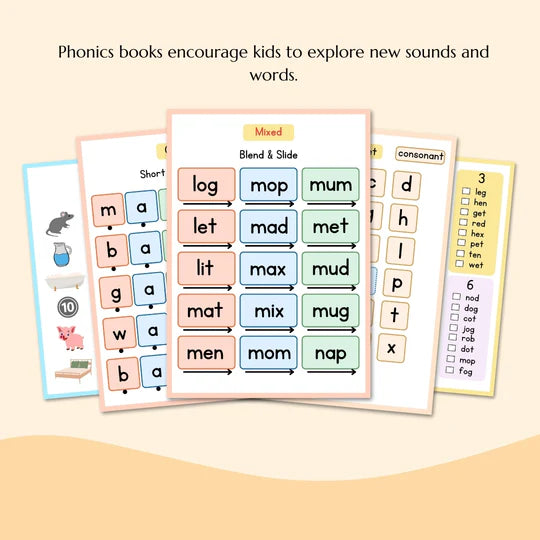 Phonics Practice for Beginners | CVC Words & High-Frequency Sight Words | Fun Reading Activities for Kids | Early Learning & Kindergarten Workbook