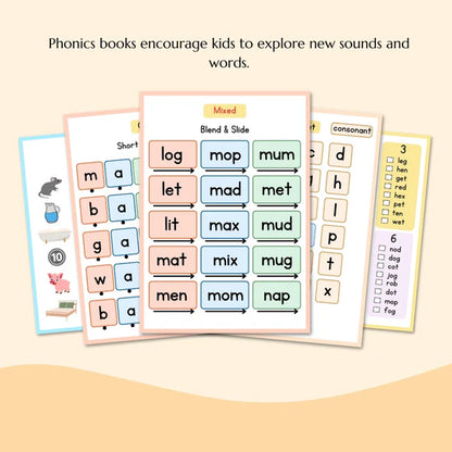 Phonics Practice for Beginners | CVC Words & High-Frequency Sight Words | Fun Reading Activities for Kids | Early Learning & Kindergarten Workbook