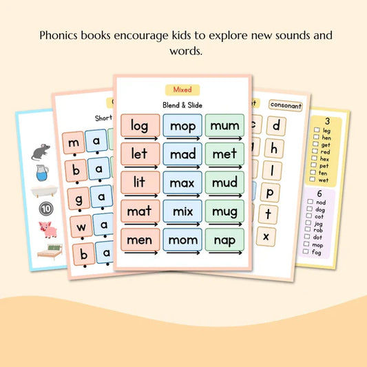 Phonics Practice for Beginners | CVC Words & High-Frequency Sight Words | Fun Reading Activities for Kids | Early Learning & Kindergarten Workbook