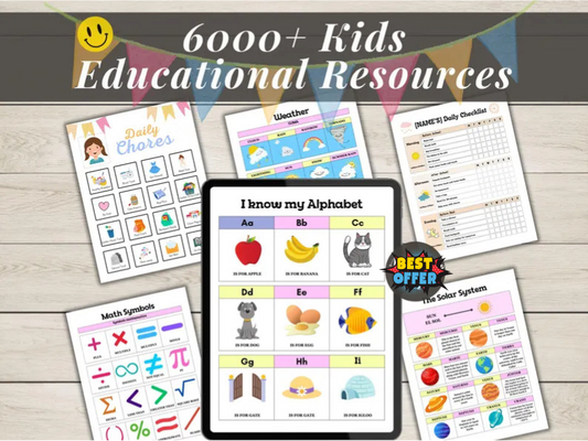 Kids Educational Activities Bundle – Printable Digital Resources