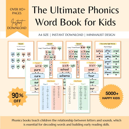 Phonics Practice for Beginners | CVC Words & High-Frequency Sight Words | Fun Reading Activities for Kids | Early Learning & Kindergarten Workbook