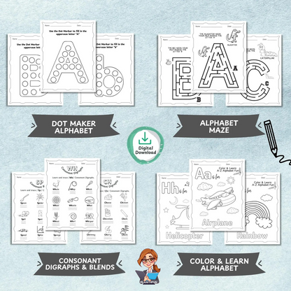 825+ Page Preschool Learning Worksheets Bundle