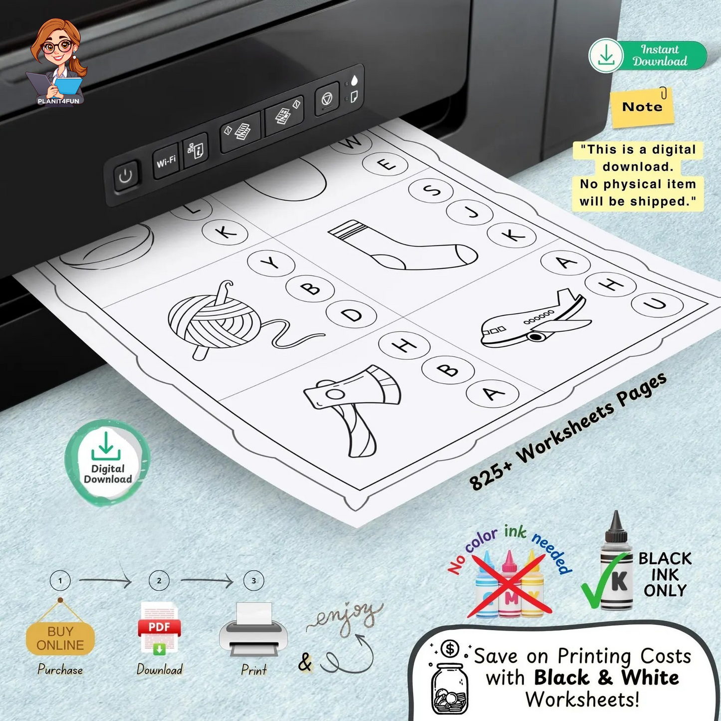 825+ Page Preschool Learning Worksheets Bundle